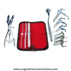 Hegar uterine dilator 3 pieces set,3-4, 7-8, 17-18, pinwheel, mathieu, grave 3pcs, collin 3pcs